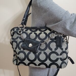 Coach Op Art   Charm Tote 14841